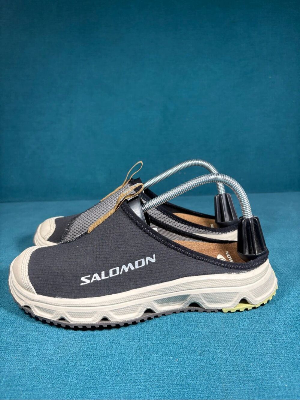Salomon Reelax Slide 6.0 Black Slip On Recovery Shoes Men's Size 8 / Women's 9 4